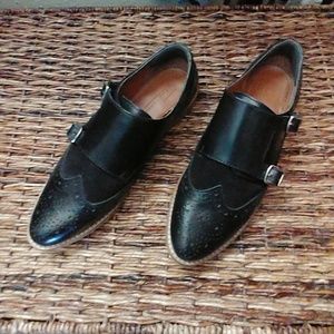 Black Monk strap Brogues